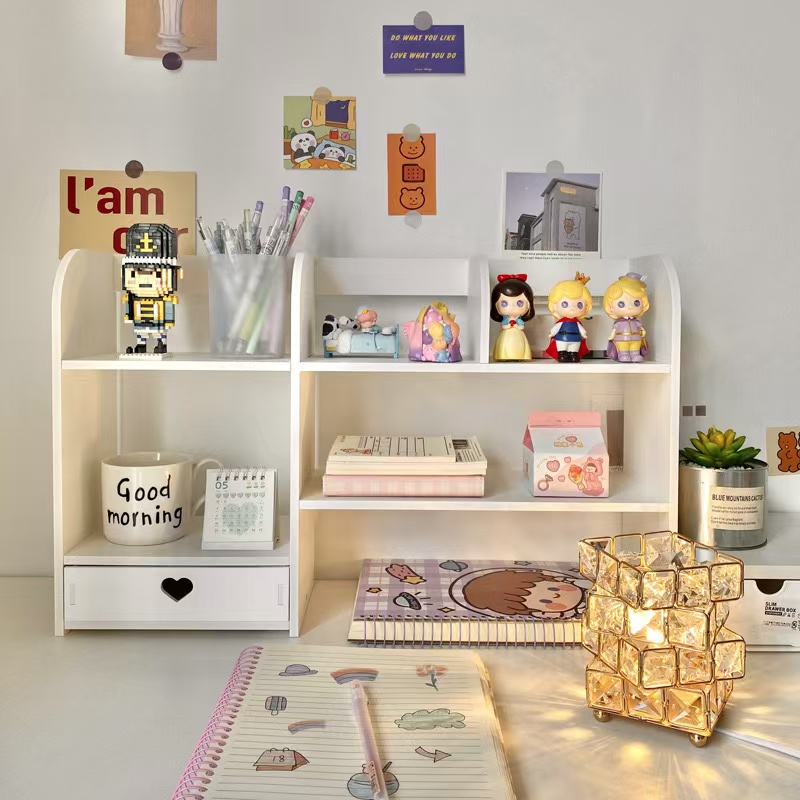 Tech Accessories For Office Desk - Double-Layer Desktop Organizer Rack Stationery Office