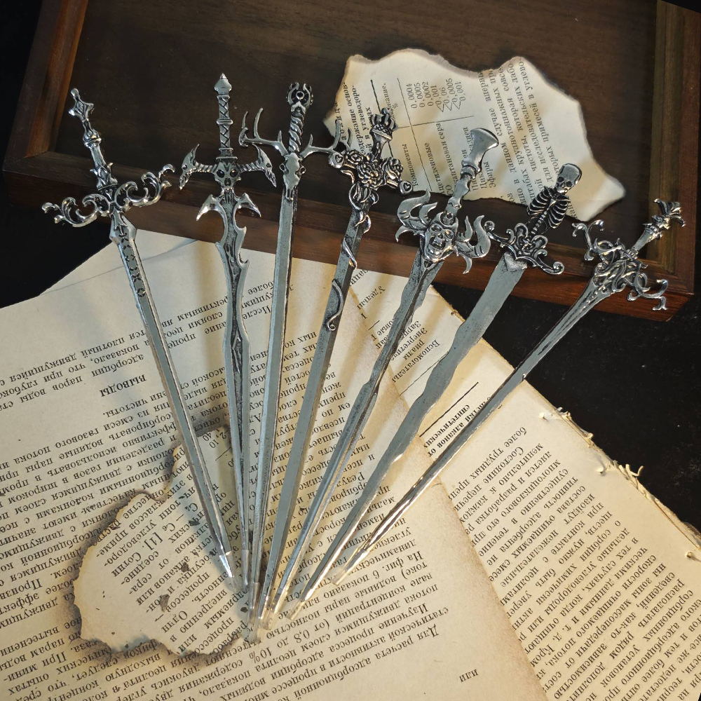 Vintage Tech Accessories - 1pc Gothic Style Metal Sword Hairpin
