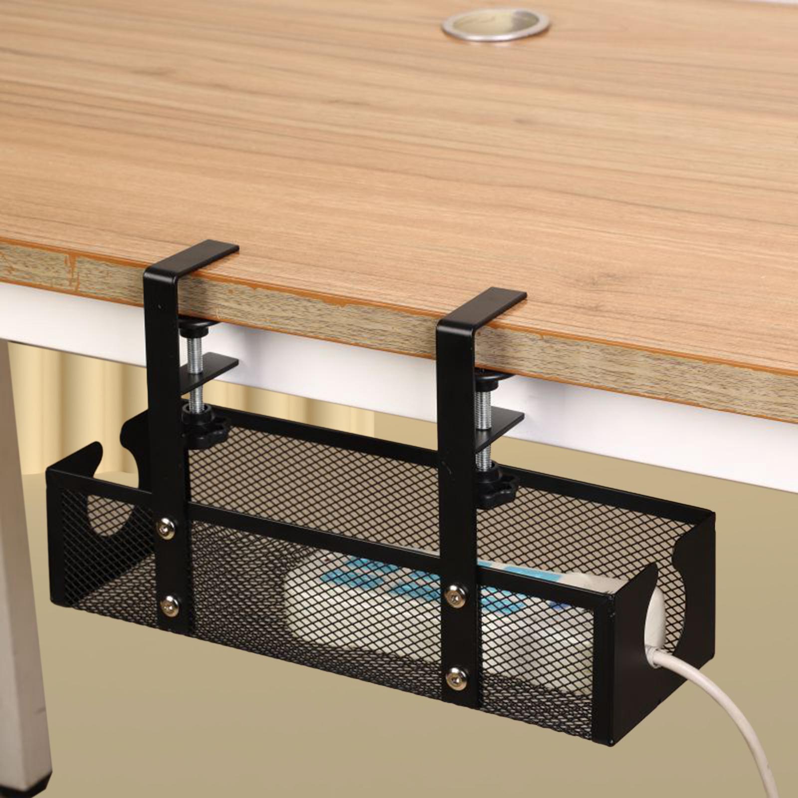 Tech Accessories For Office Desk - Wire Organizer Metal Under Desk Cable