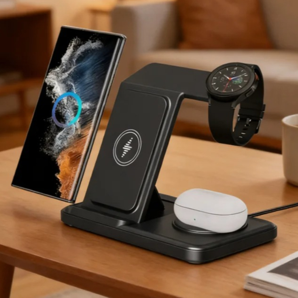 Wireless Charger 3 In 1 - 3 IN 1 Wireless Charger Station