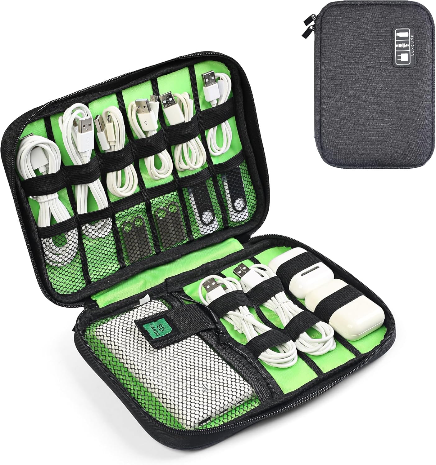 Tech Accessories For Travel - Travel Cable Organizer Bag, Flat Cord