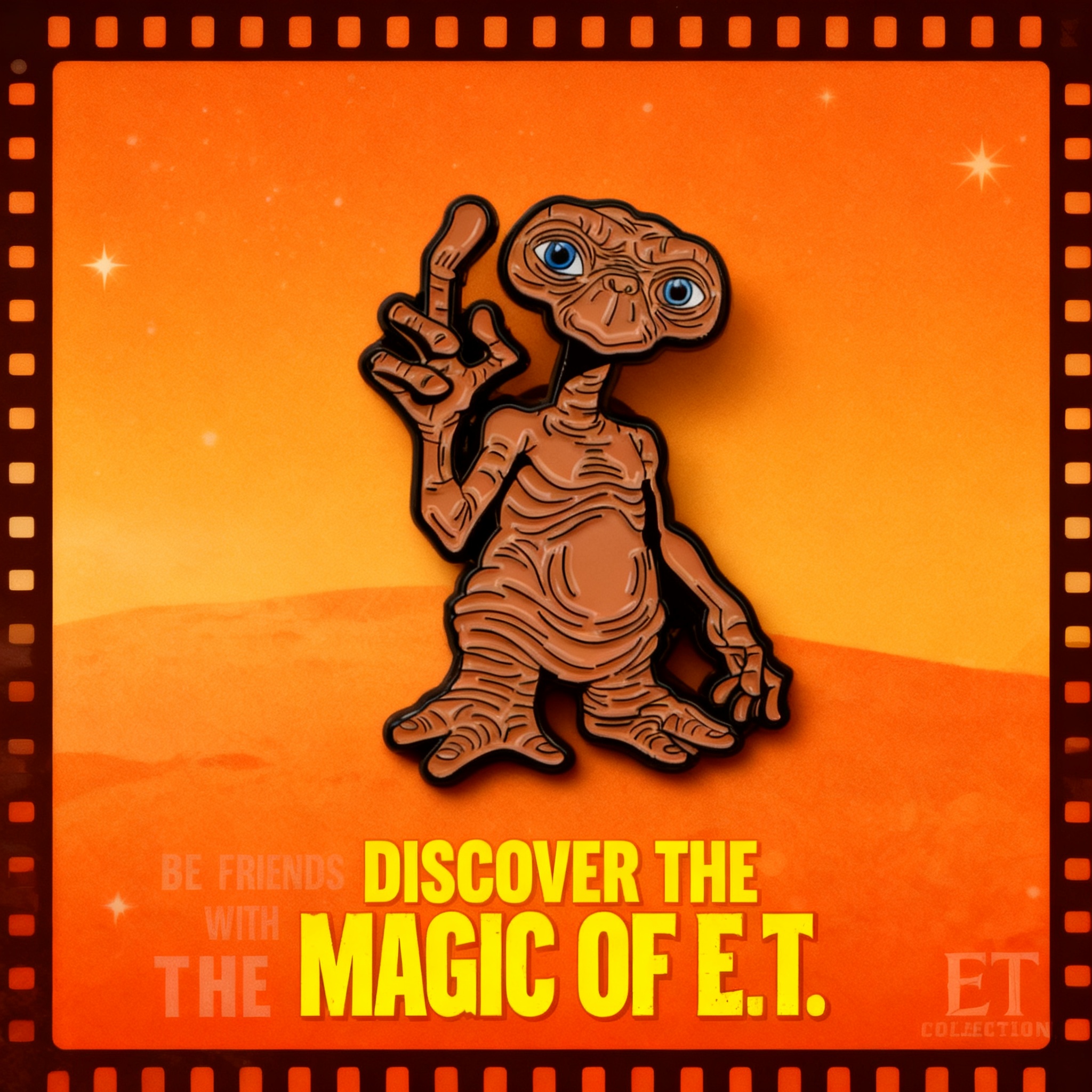 Vintage Tech Accessories - Vintage Funny Alien Enamel Cartoon Badge