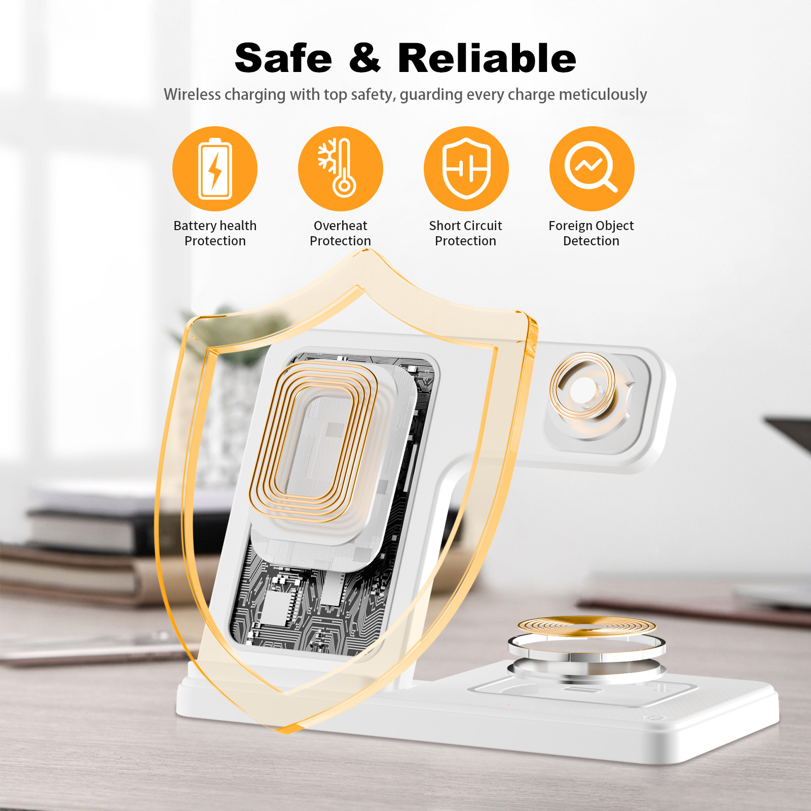 15W Magnetic Wireless Charger  - Wireless Charger 3 In 1 บทวิจารณ์และราคา