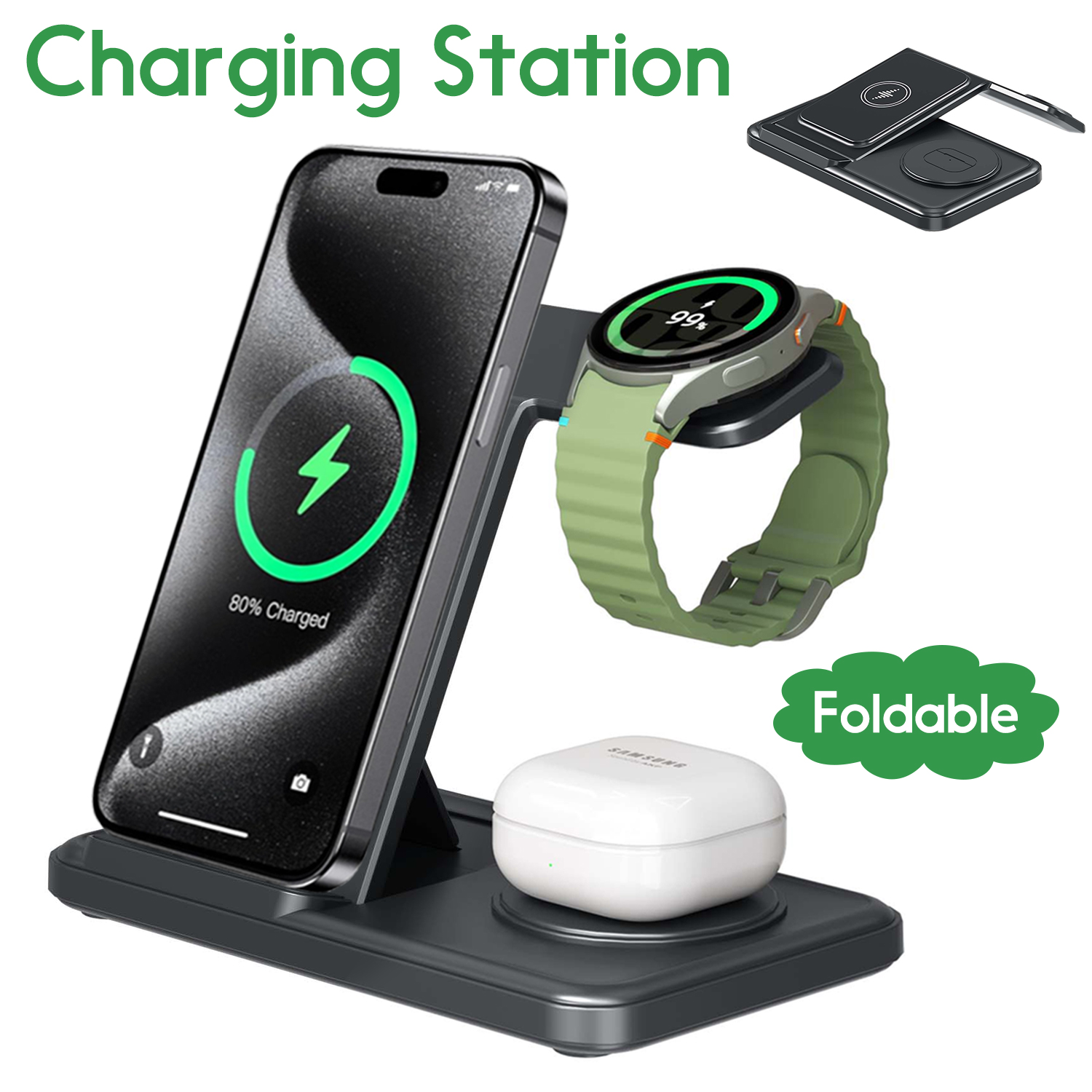 Desktop 3-in-1 Wireless Charge - Wireless Charger 3 In 1 บทวิจารณ์และราคา