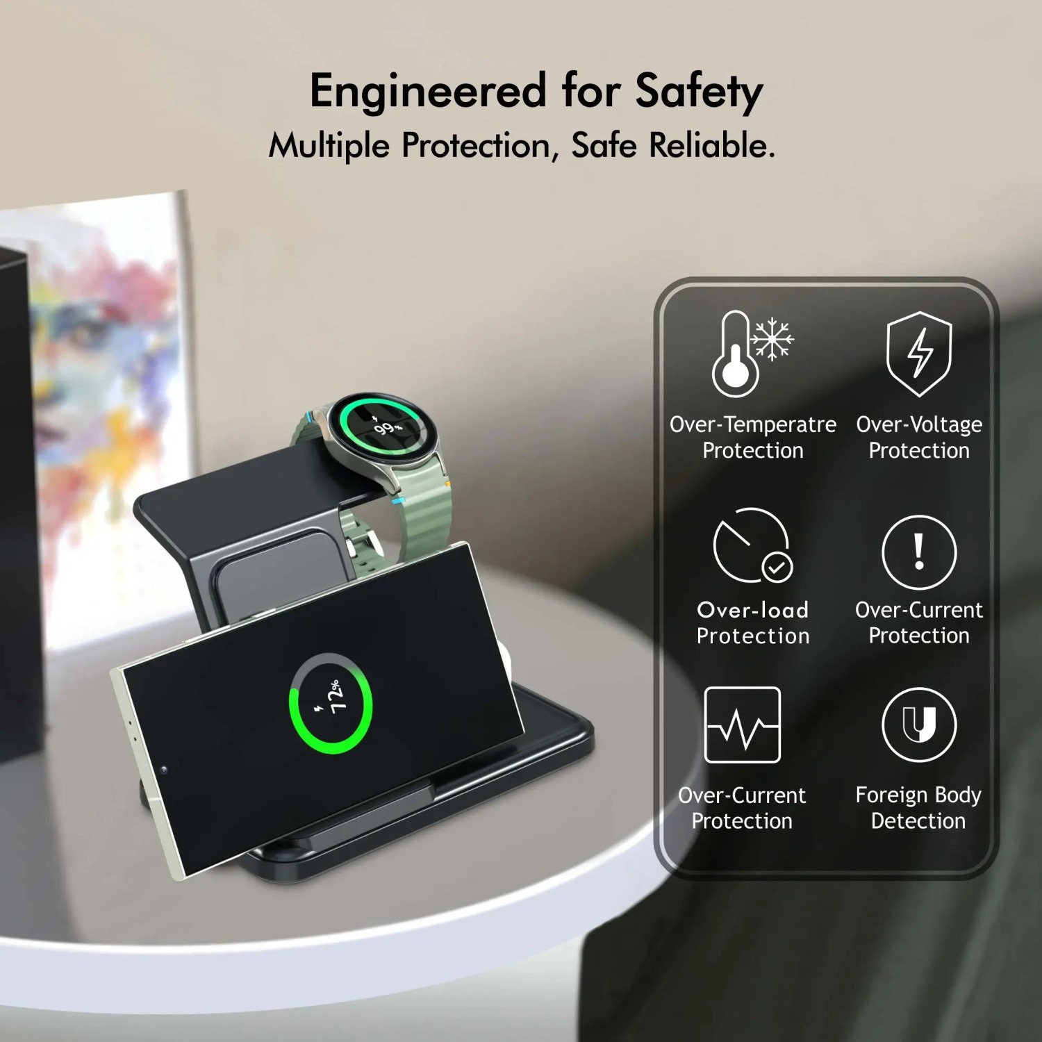 Desktop 3-in-1 Wireless Charge - Wireless Charger 3 In 1 บทวิจารณ์และราคา
