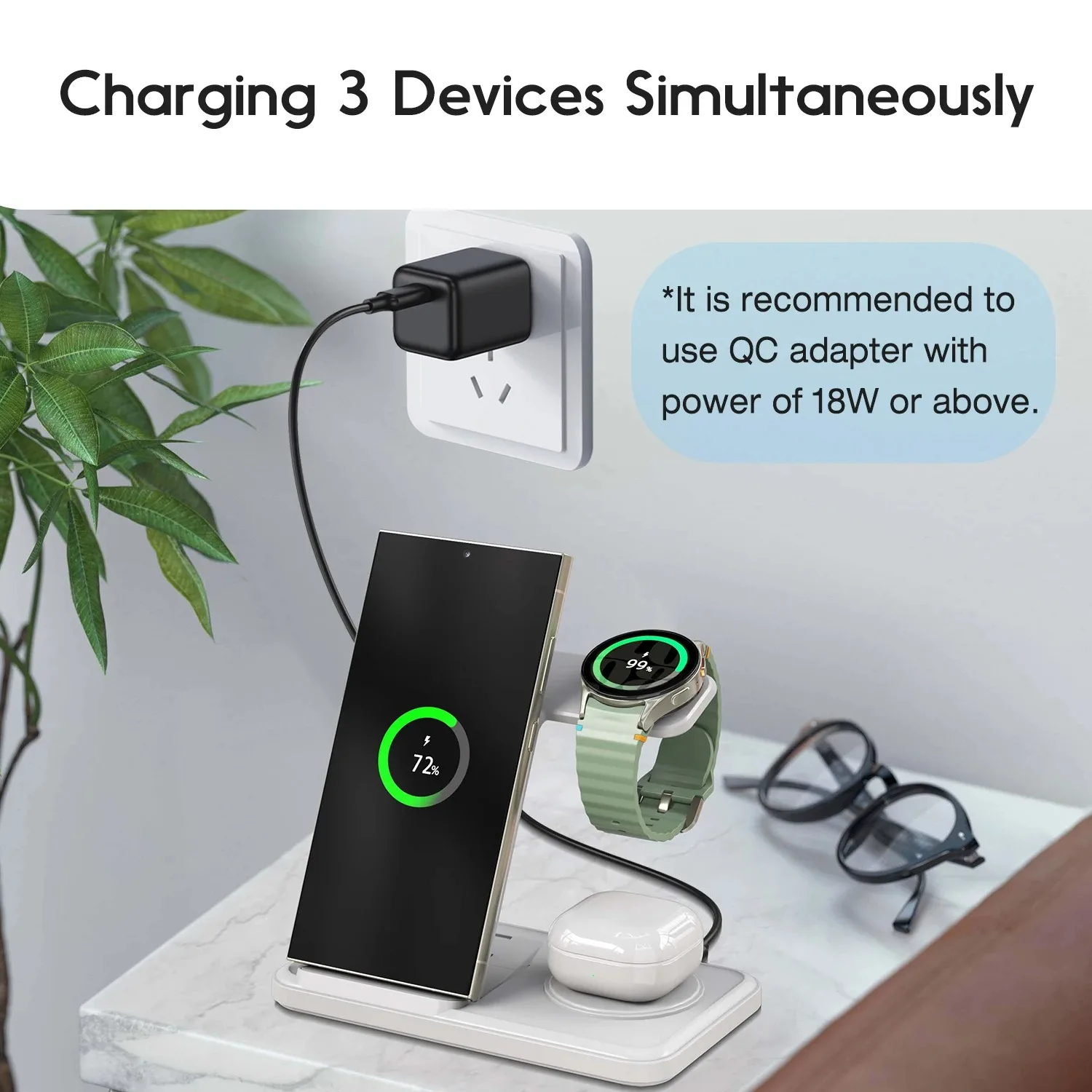Desktop 3-in-1 Wireless Charge - Wireless Charger 3 In 1 บทวิจารณ์และราคา