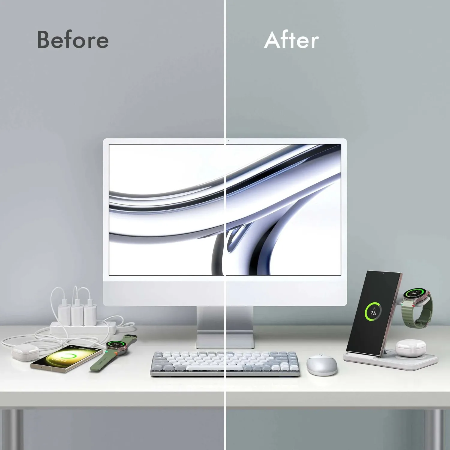 Desktop 3-in-1 Wireless Charge - Wireless Charger 3 In 1 บทวิจารณ์และราคา