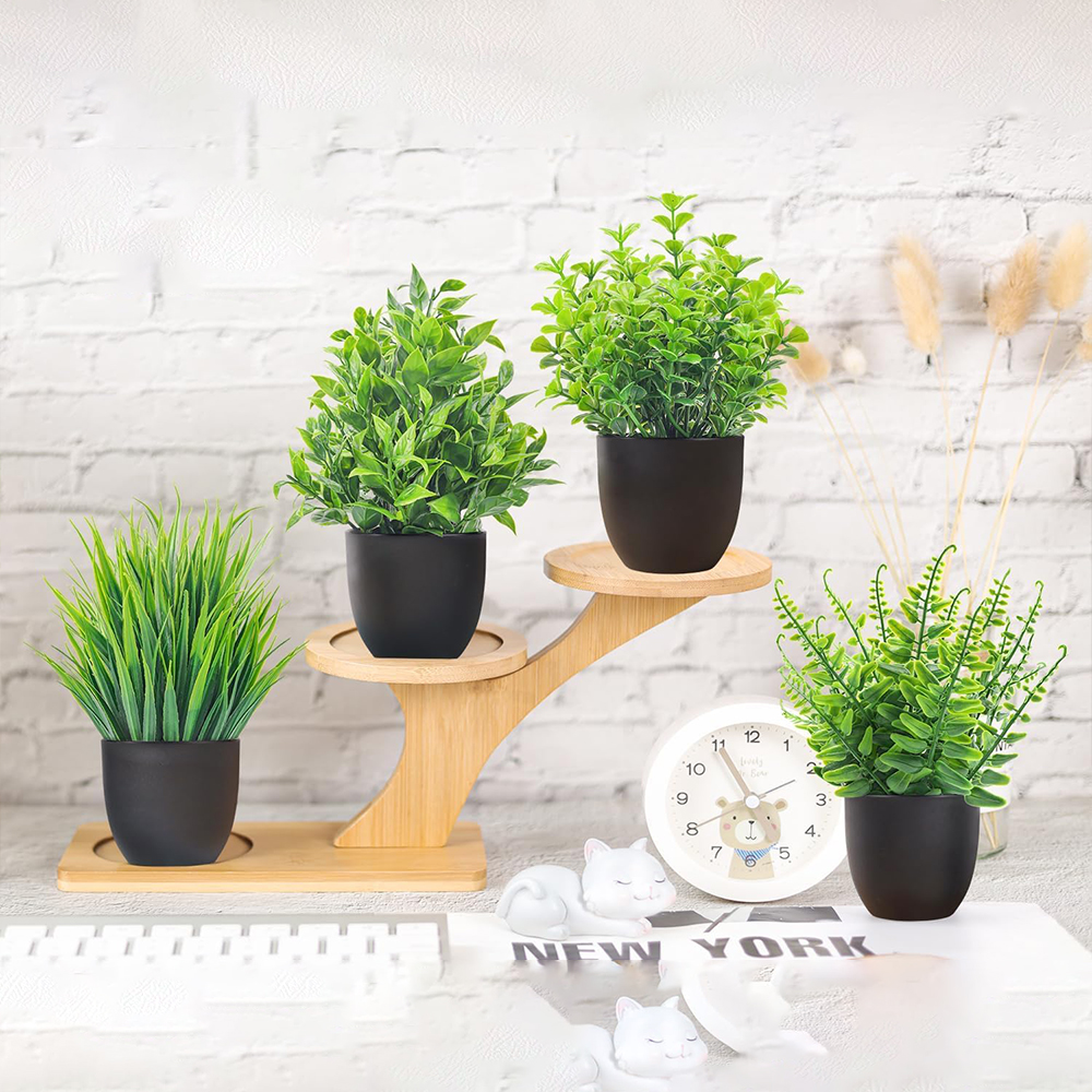 4 Packs Fake Plants Artificial - Tech Accessories For Office Desk บทวิจารณ์และราคา