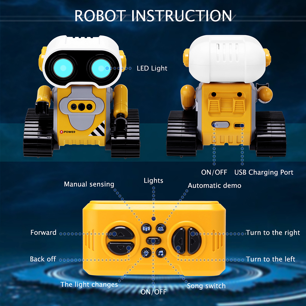 Remote Control Robot with LED  - Tech Accessories Usa บทวิจารณ์และราคา