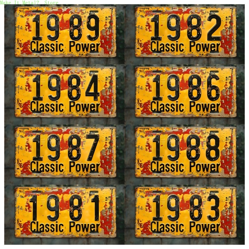 1980-1989 Vintage License Plat - Vintage Tech Accessories บทวิจารณ์และราคา