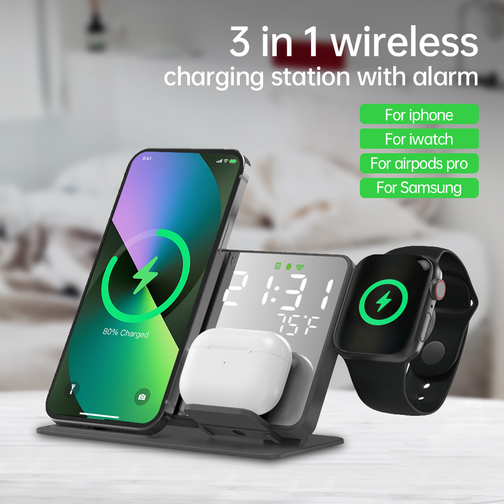 3 in 1 Wireless Charger For iP - Wireless Charger 3 In 1 บทวิจารณ์และราคา