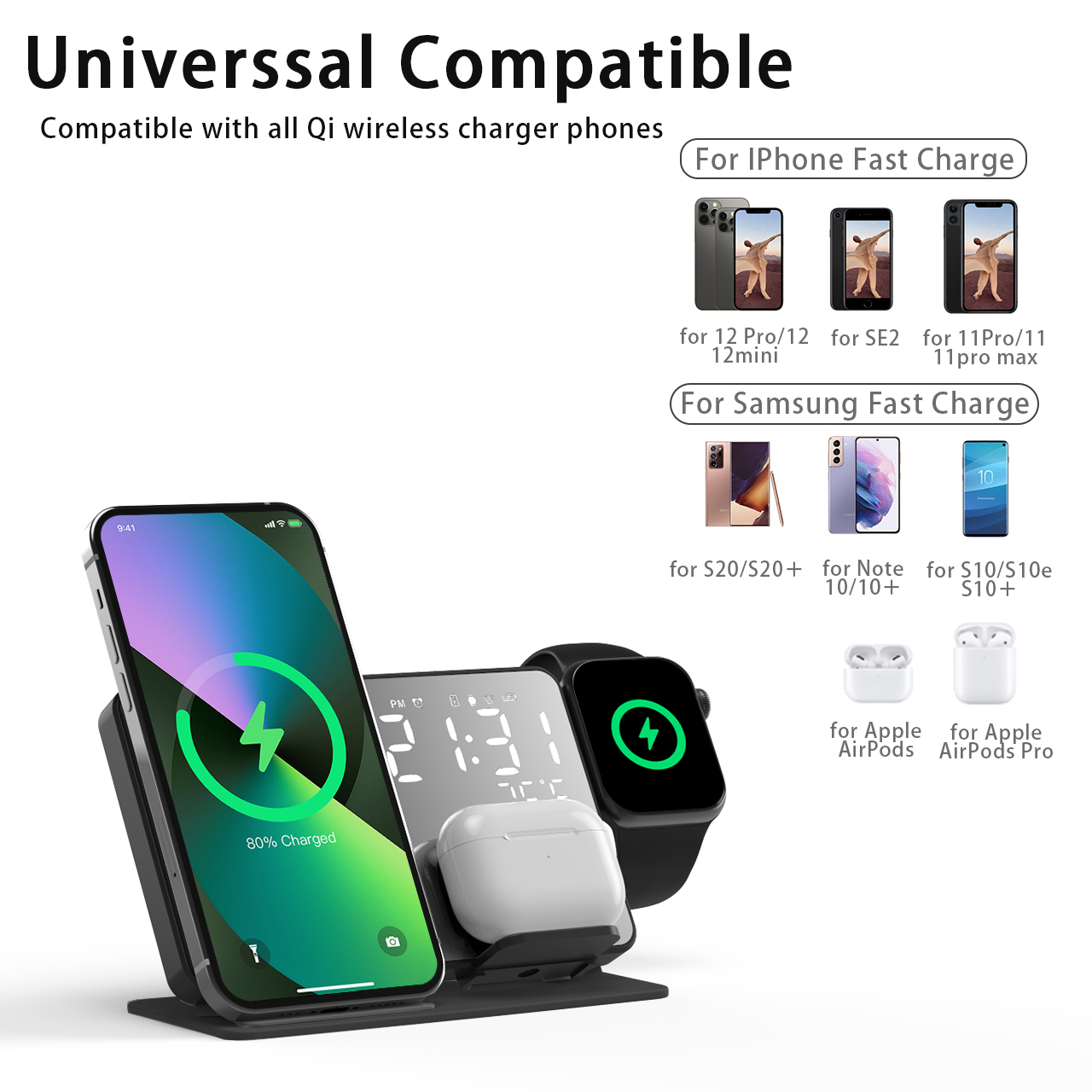 3 in 1 Wireless Charger For iP - Wireless Charger 3 In 1 บทวิจารณ์และราคา