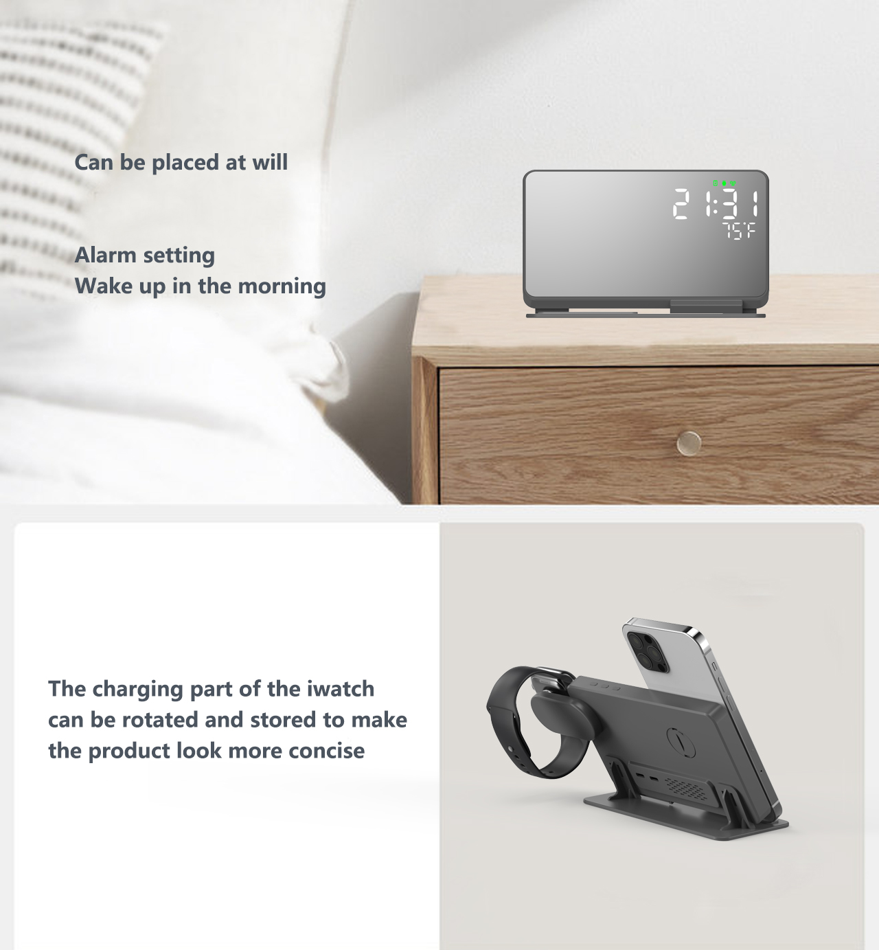 3 in 1 Wireless Charger For iP - Wireless Charger 3 In 1 บทวิจารณ์และราคา
