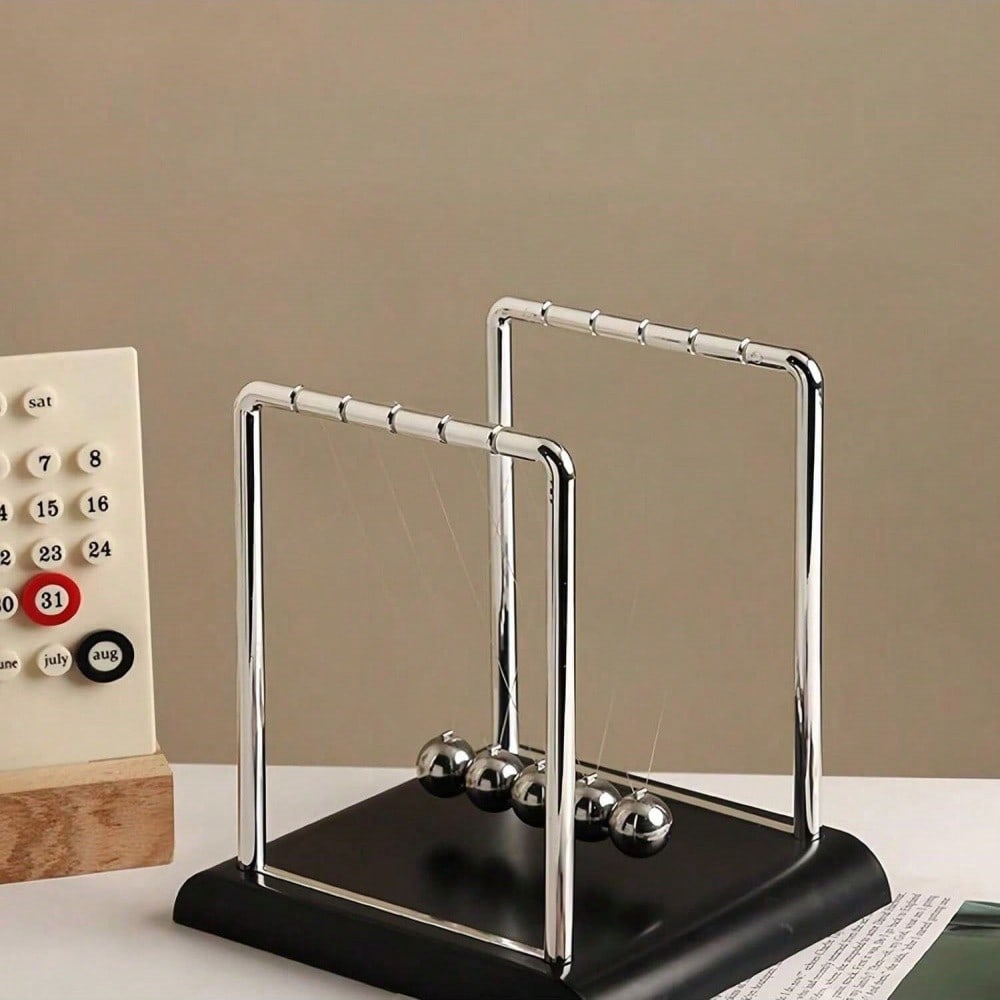 Black Metal Newton's Cradle Ba - Tech Accessories For Office Desk บทวิจารณ์และราคา