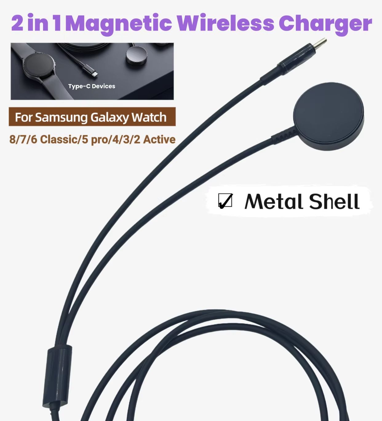 Type-C 2-in-1 Magnetic Wireles - Wireless Charger 3 In 1 บทวิจารณ์และราคา