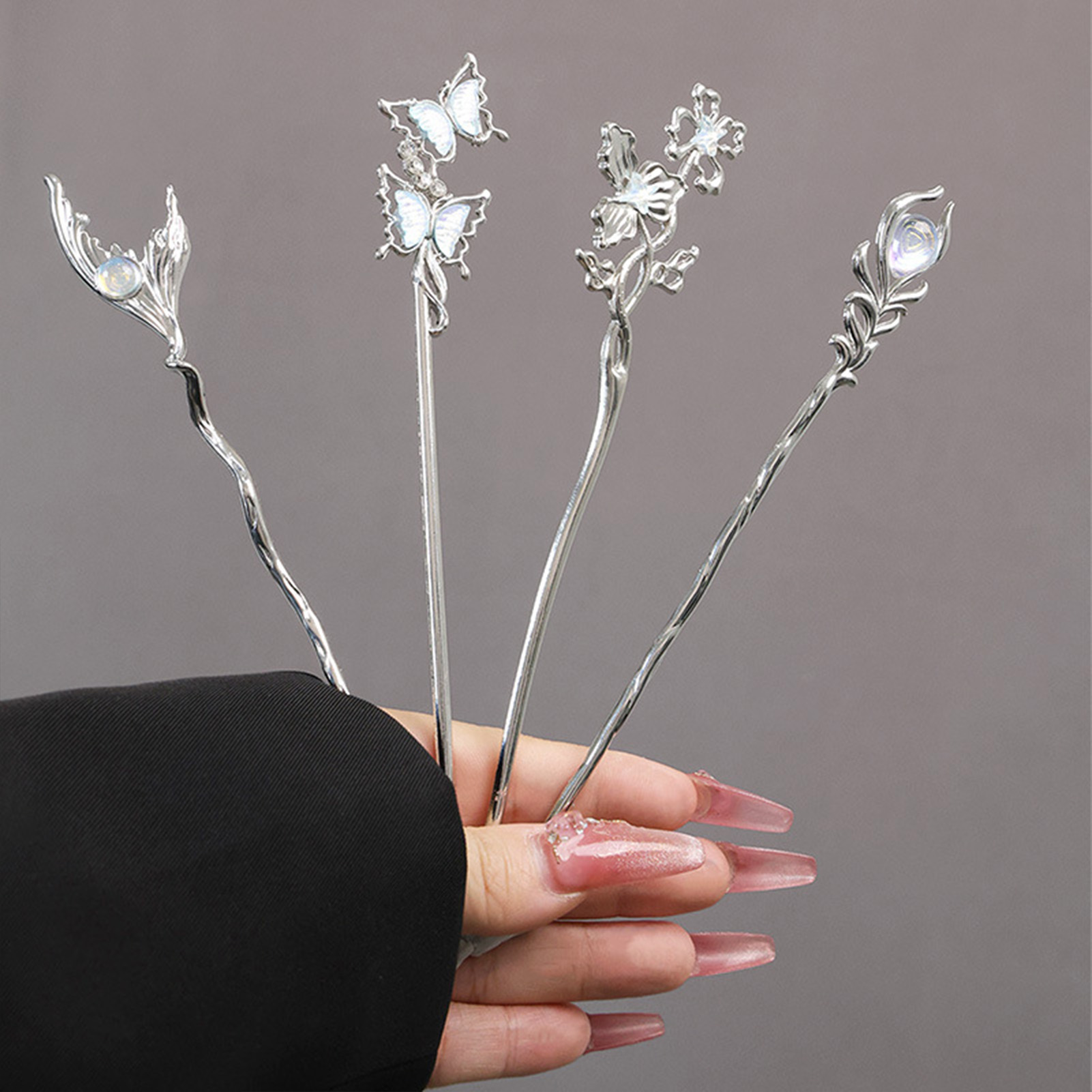 Metal Butterfly Hair Sticks Ch - Vintage Tech Accessories บทวิจารณ์และราคา