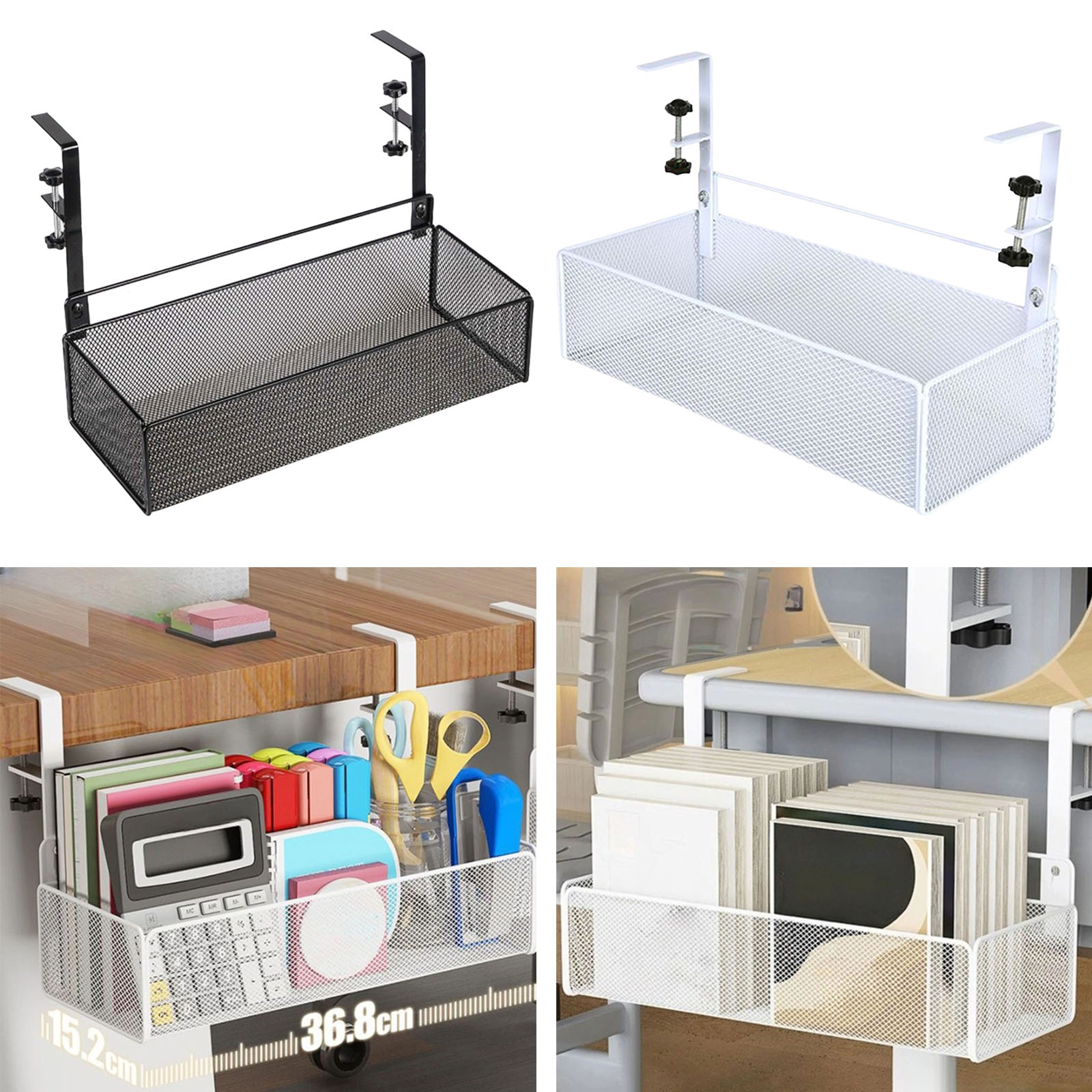 Wire Organizer Metal Under Des - Tech Accessories For Office Desk บทวิจารณ์และราคา