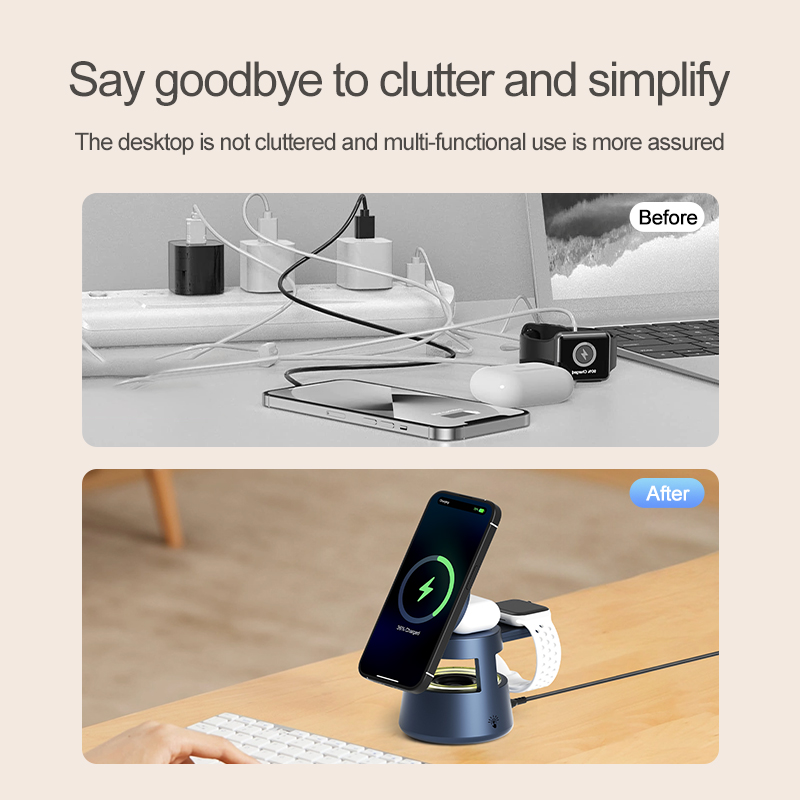 4-in-1 Wireless Charger Statio - Wireless Charger 3 In 1 บทวิจารณ์และราคา