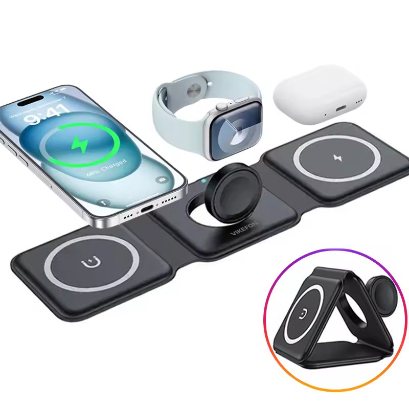 3-in-1 Magnetic Folding Wirele - Wireless Charger 3 In 1 บทวิจารณ์และราคา
