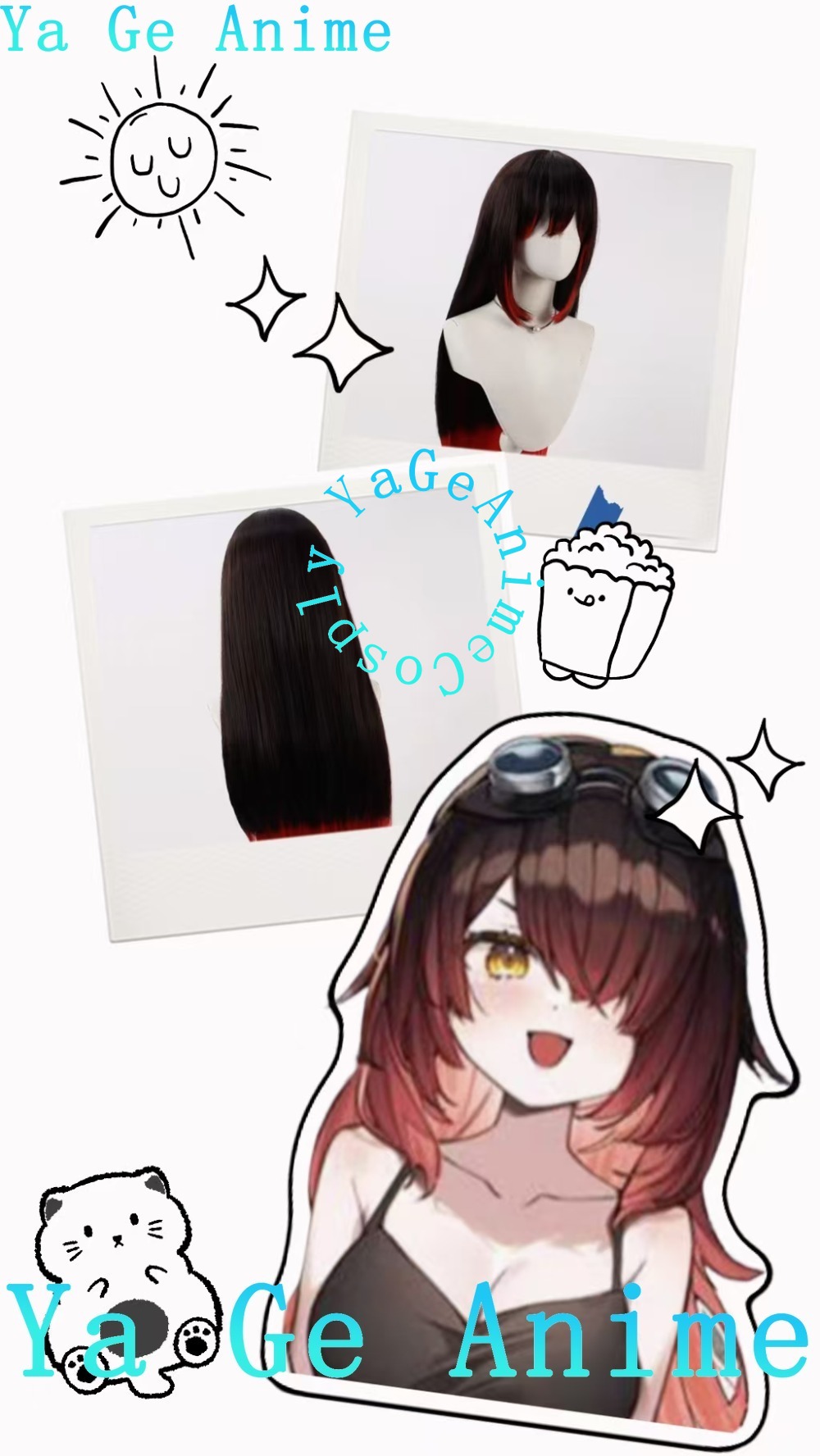 Cosplay Wig Long Loose Hair Gr - Tech Accessories Usa บทวิจารณ์และราคา