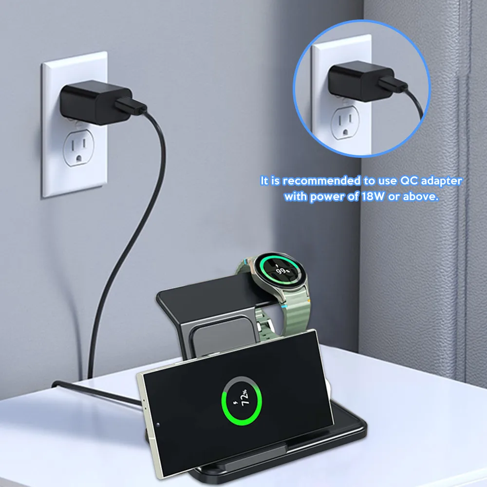 3 IN 1 Wireless Charger Statio - Wireless Charger 3 In 1 บทวิจารณ์และราคา