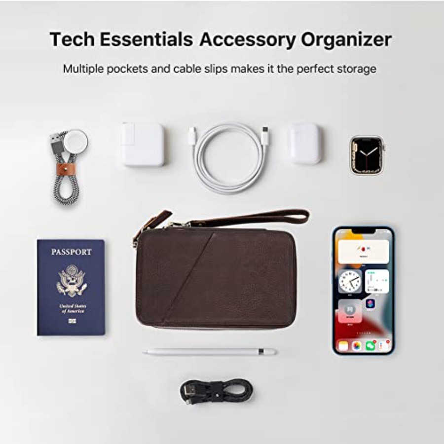 Full Grain Leather Electronic  - Tech Accessories For Travel บทวิจารณ์และราคา