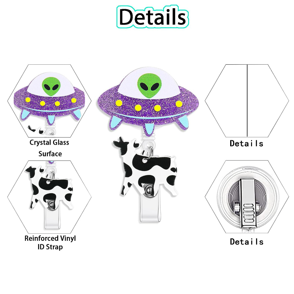 Glitter Alien Badge Holder Cut - Xray Tech Accessories บทวิจารณ์และราคา