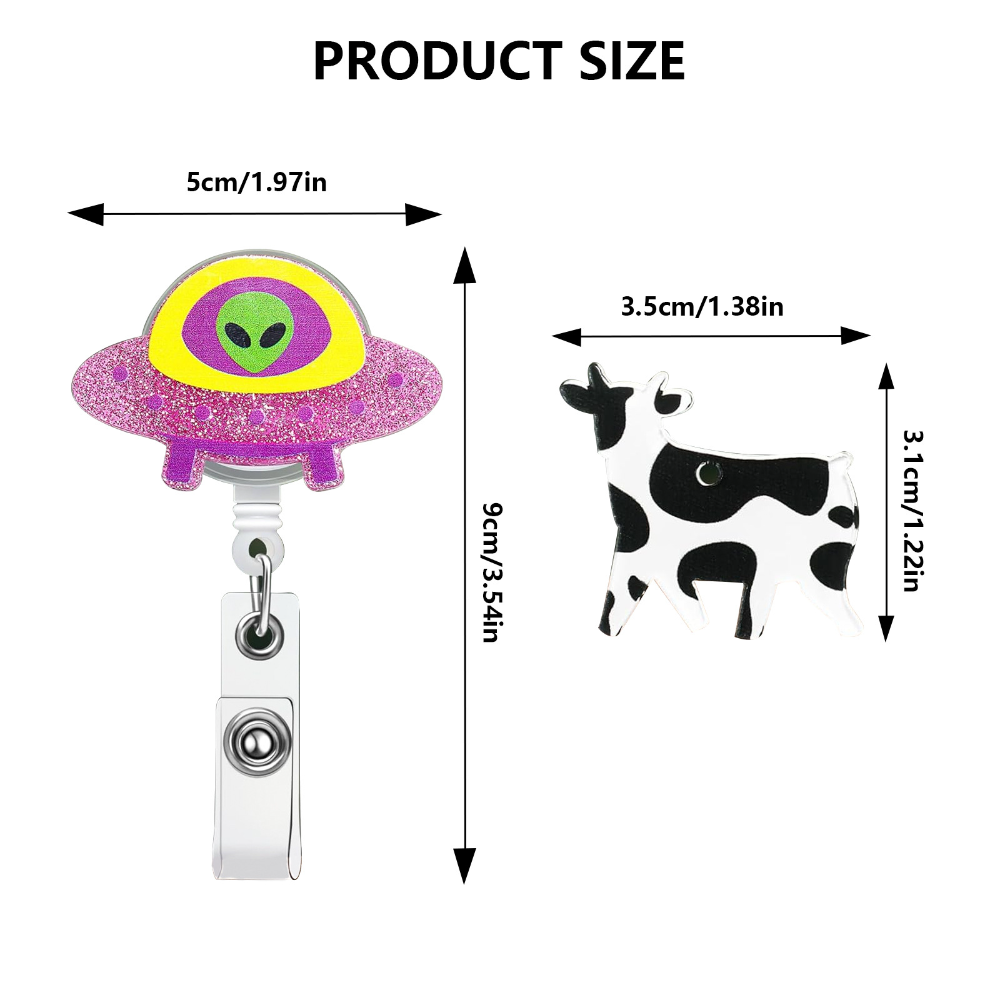Glitter Alien Badge Holder Cut - Xray Tech Accessories บทวิจารณ์และราคา