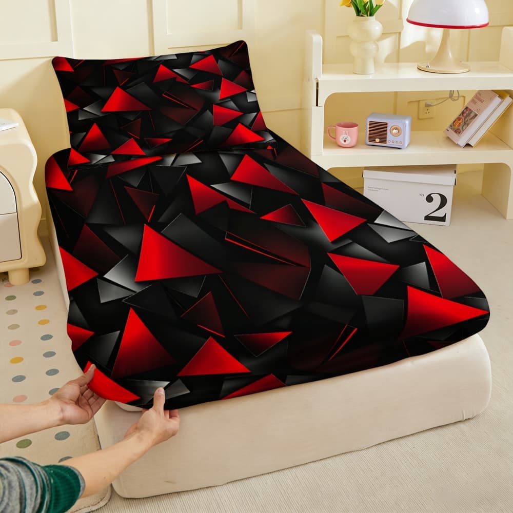 1pc Red Triangle Tech-Inspired - Tech Queen บทวิจารณ์และราคา