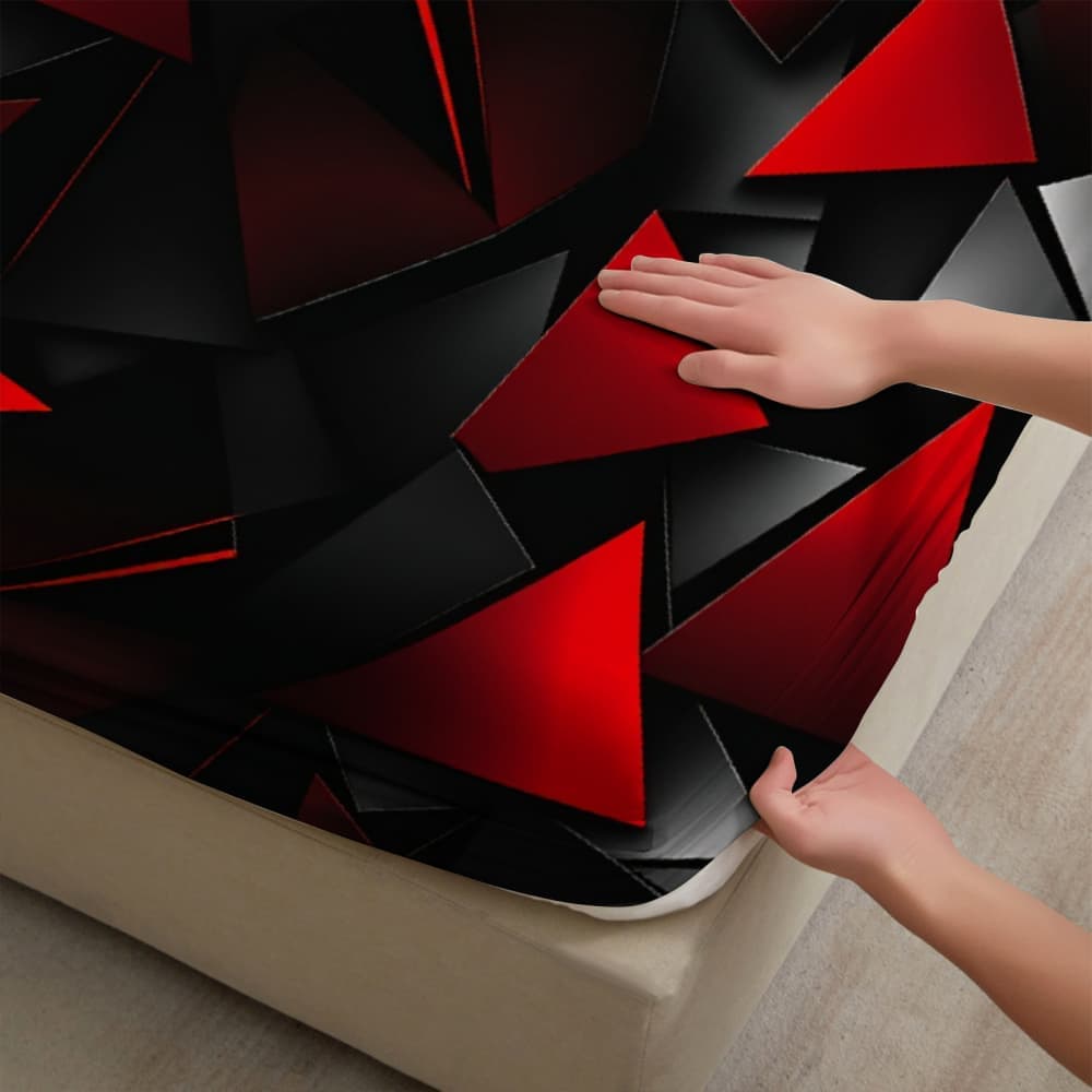1pc Red Triangle Tech-Inspired - Tech Queen บทวิจารณ์และราคา