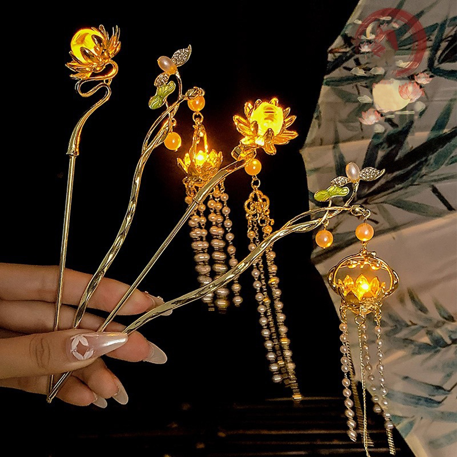 Luminous Flower Hairpin For Wo - Vintage Tech Accessories บทวิจารณ์และราคา