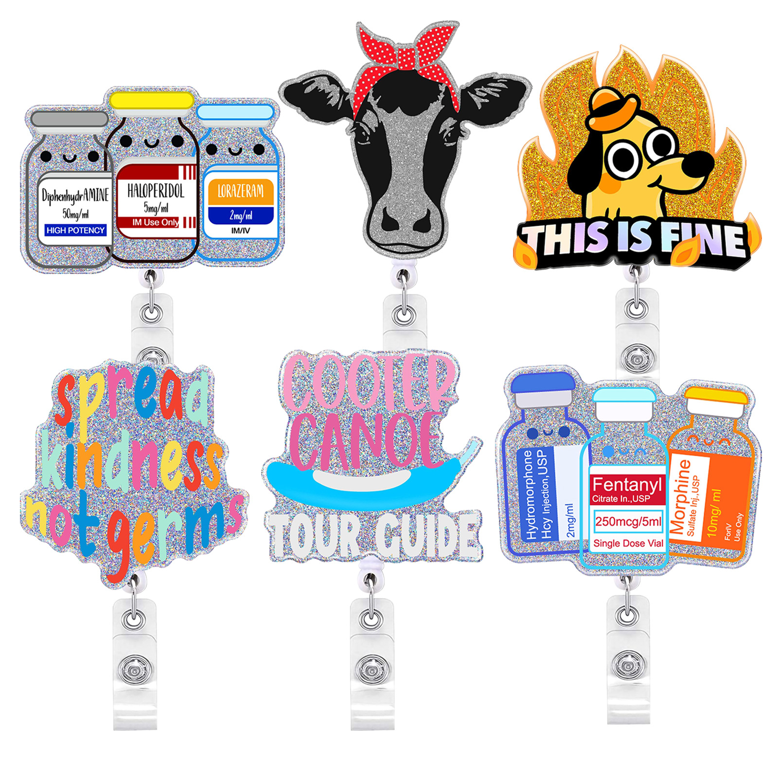 New Glitter Acrylic Nurse Badg - Xray Tech Accessories บทวิจารณ์และราคา
