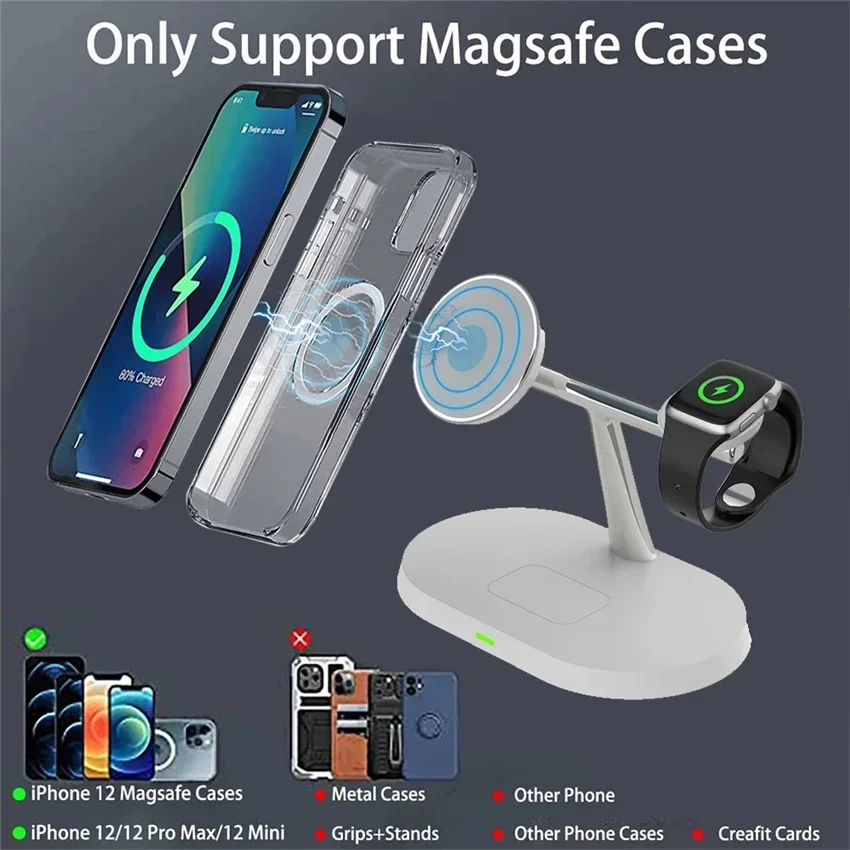 Magnetic Wireless Charger Stan - Wireless Charger 3 In 1 บทวิจารณ์และราคา