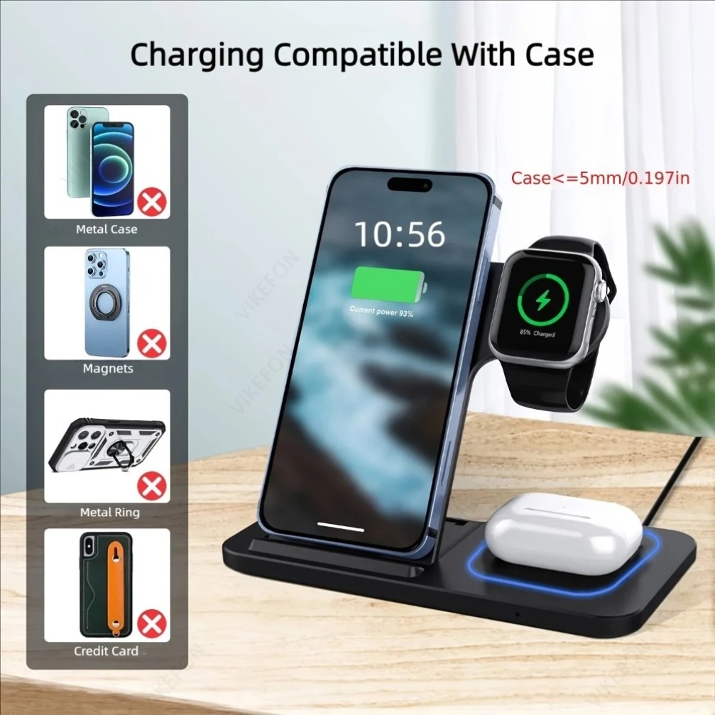 Foldable 3 in 1 Wireless Charg - Wireless Charger 3 In 1 บทวิจารณ์และราคา