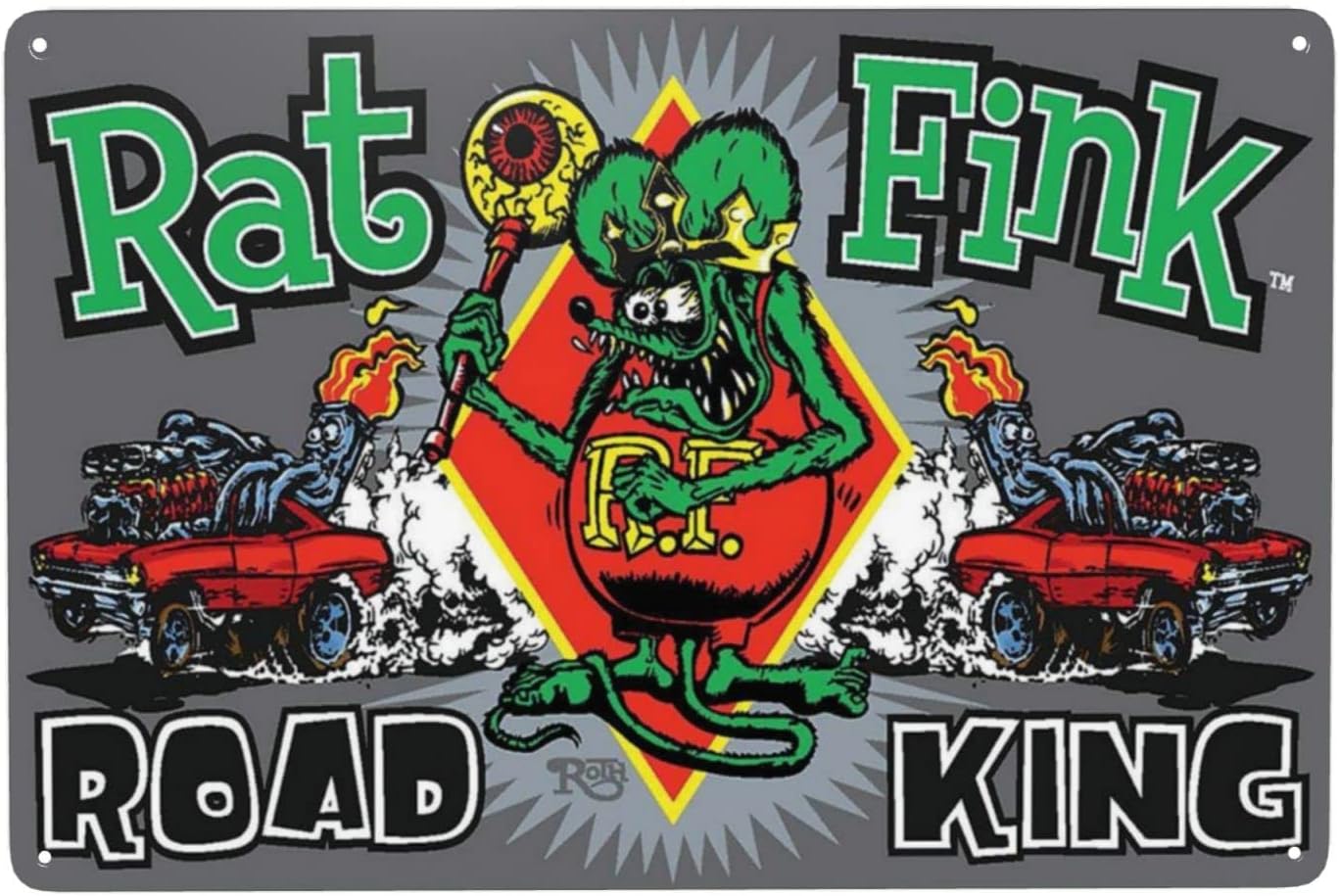 Rat Fink Cartoon Metal Tin Sig - Vintage Tech Accessories บทวิจารณ์และราคา