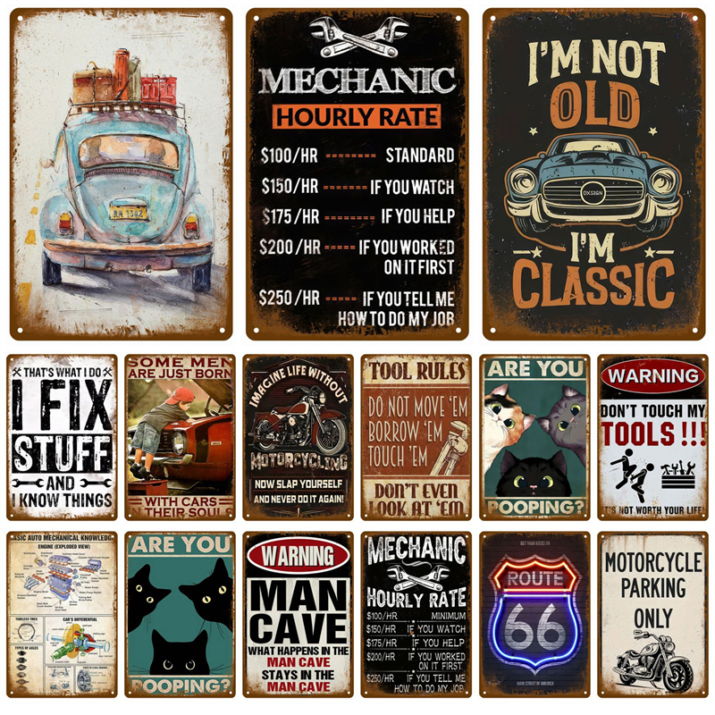 Vintage Metal Plate Tin Sign P - Vintage Tech Accessories บทวิจารณ์และราคา