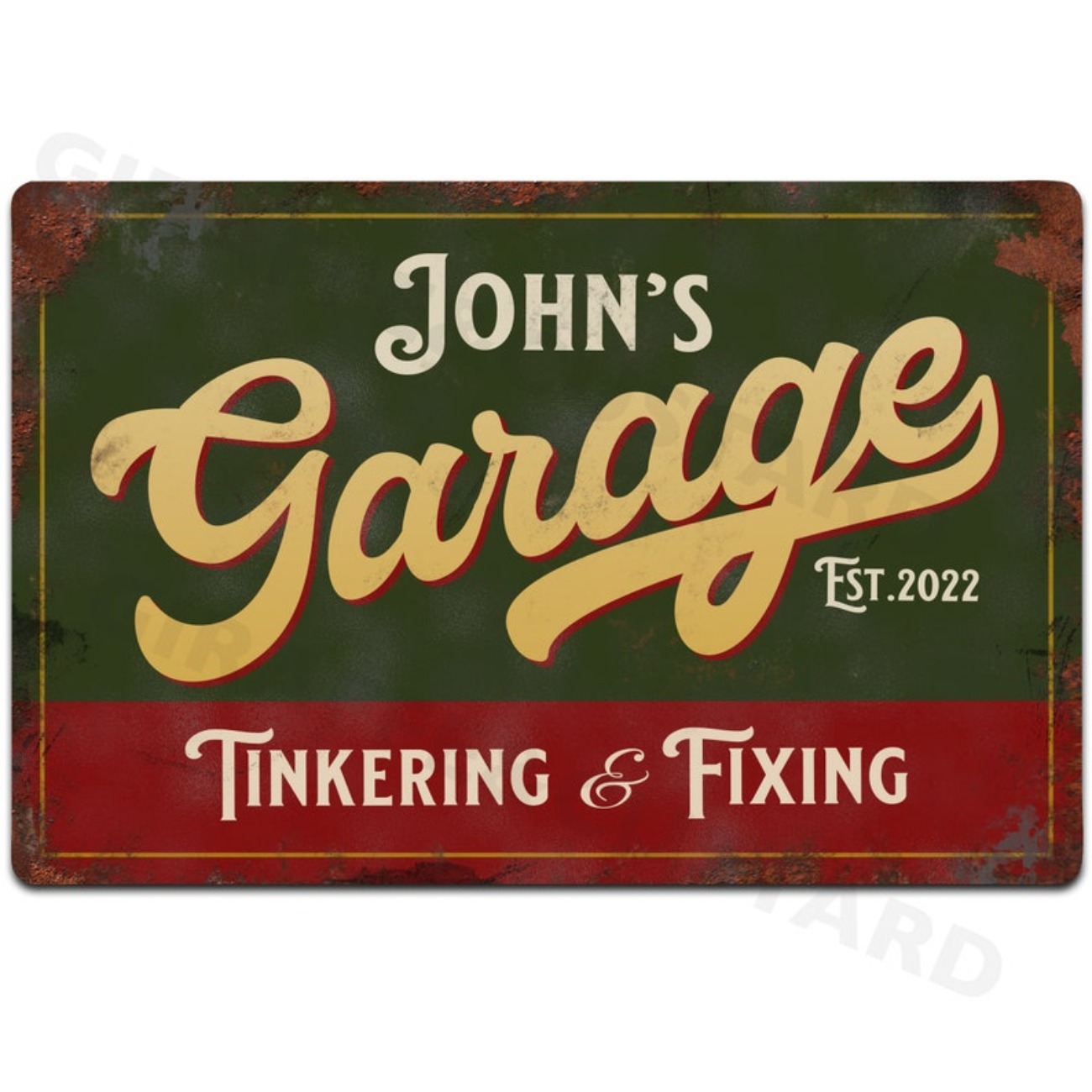 Custom Personalised Garage Met - Vintage Tech Accessories บทวิจารณ์และราคา