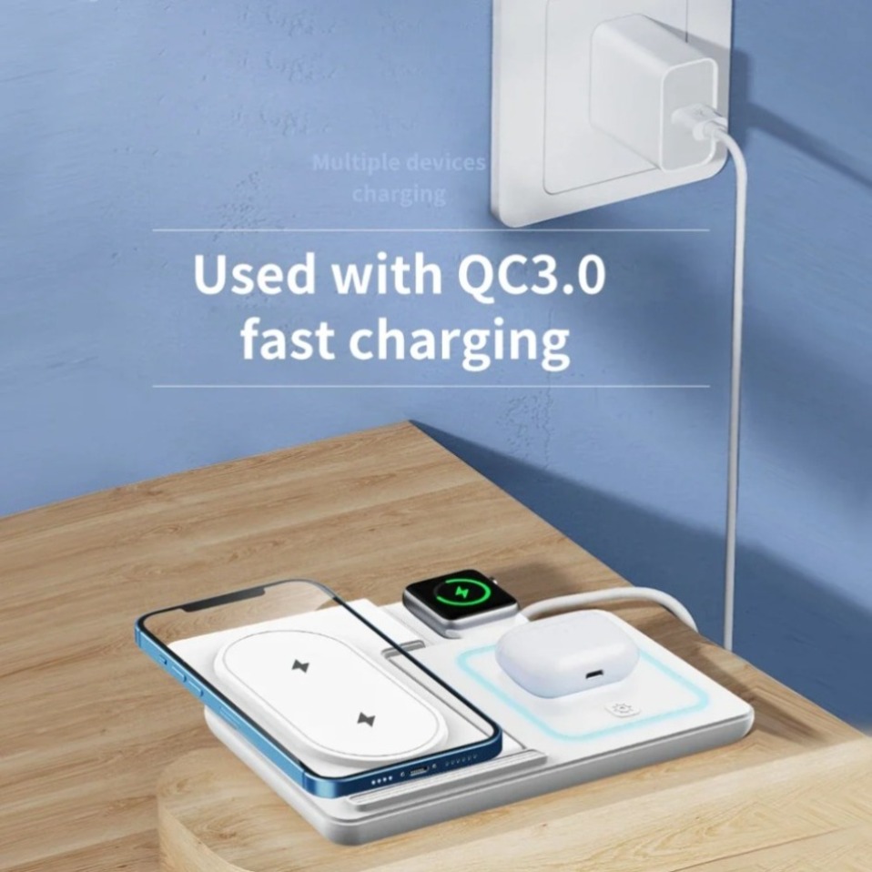 Night LED Light 3 In 1 Wireles - Wireless Charger 3 In 1 บทวิจารณ์และราคา