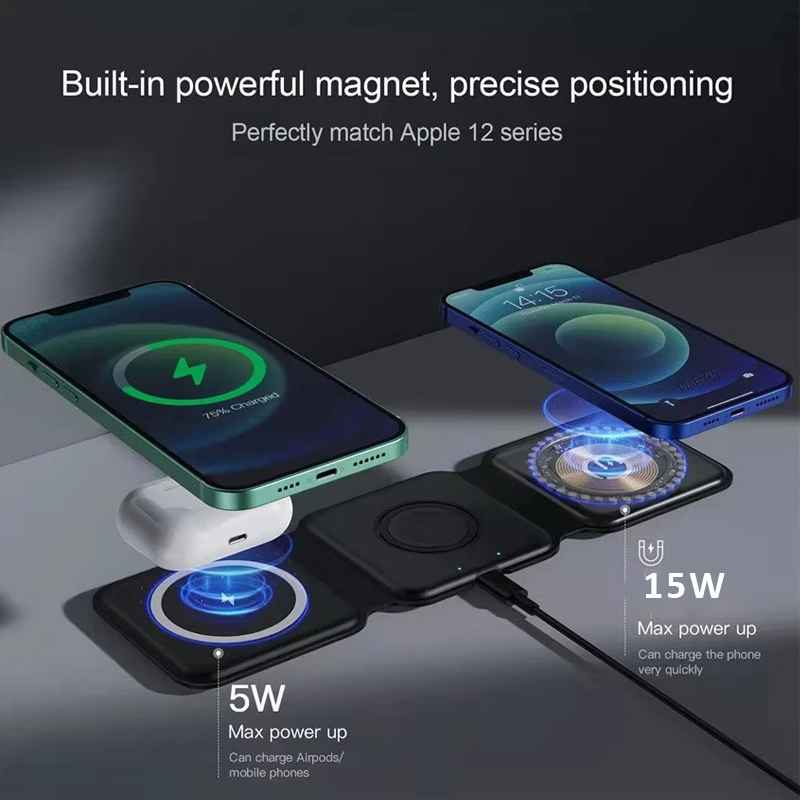 3 in 1 Magnetic Portable Wirel - Wireless Charger 3 In 1 บทวิจารณ์และราคา